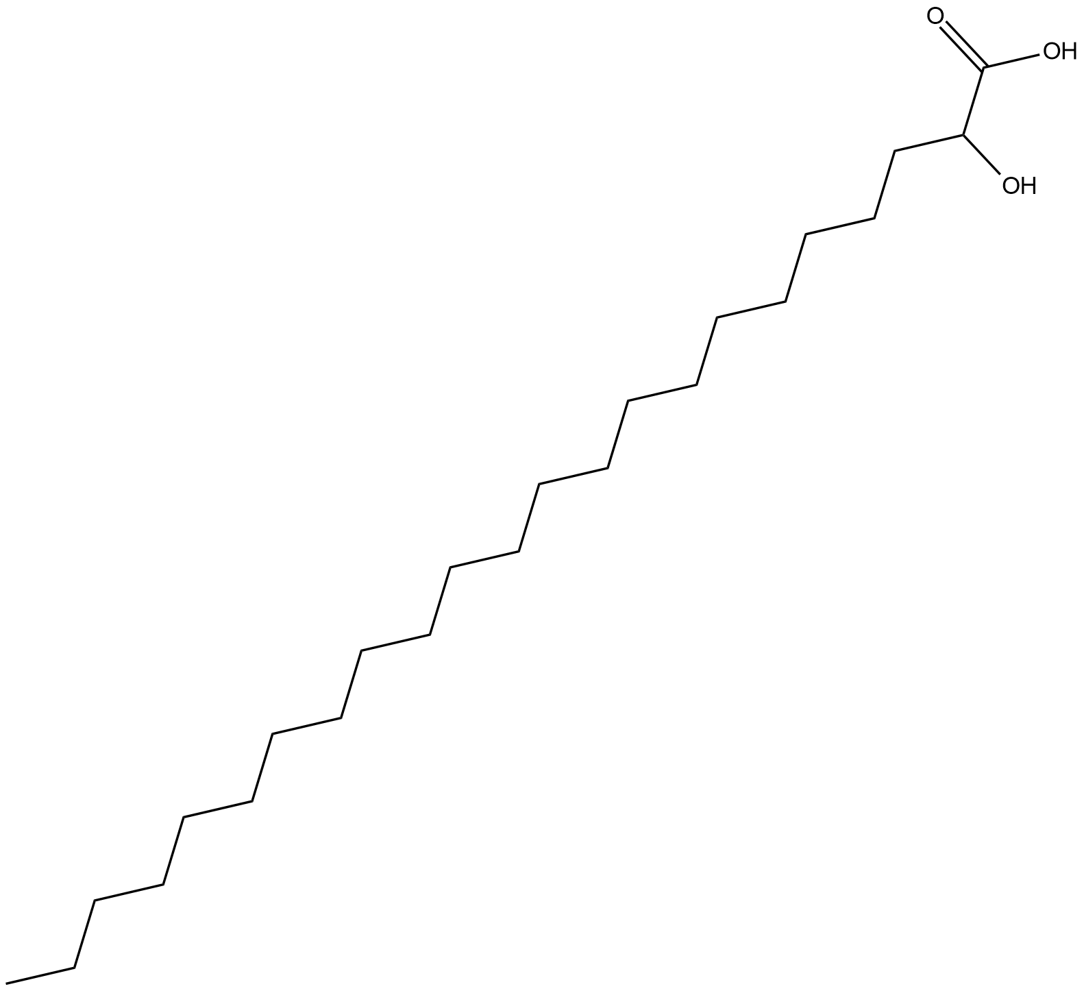 2-hydroxy Tricosanoic Acid Chemical Structure