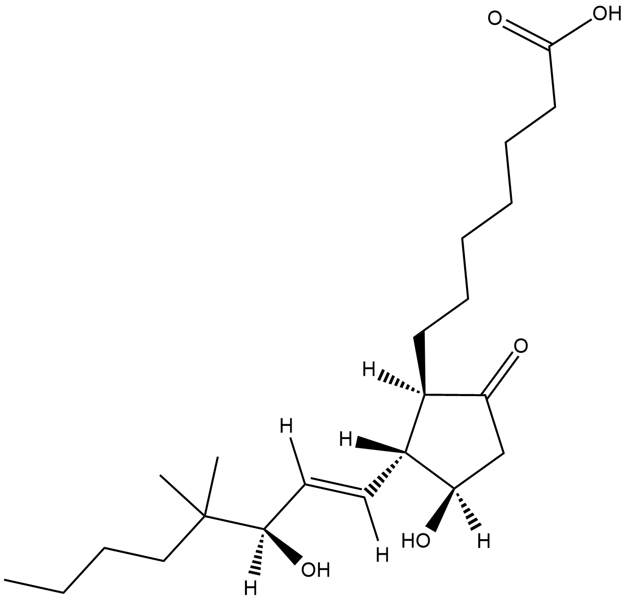 16,16-dimethyl Prostaglandin E1 Chemical Structure