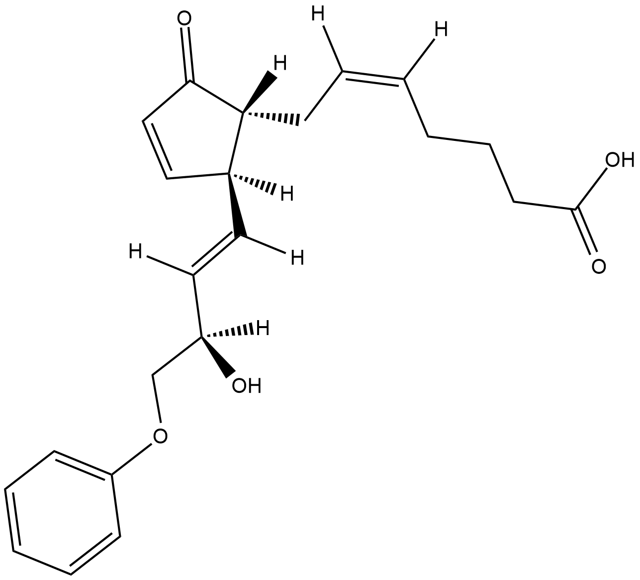 16-phenoxy tetranor Prostaglandin A2 Chemical Structure