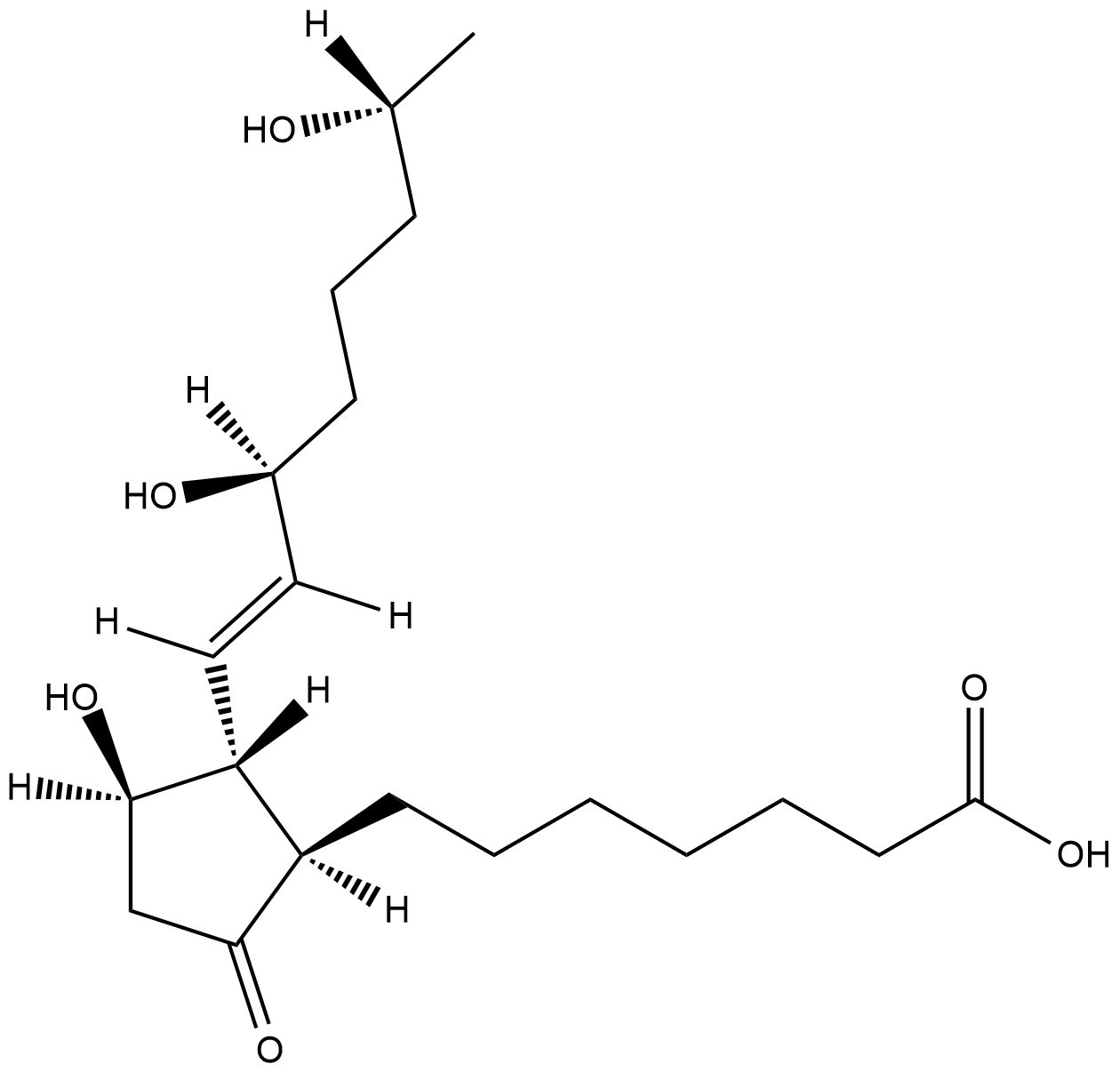 19(R)-hydroxy Prostaglandin E1 Chemical Structure