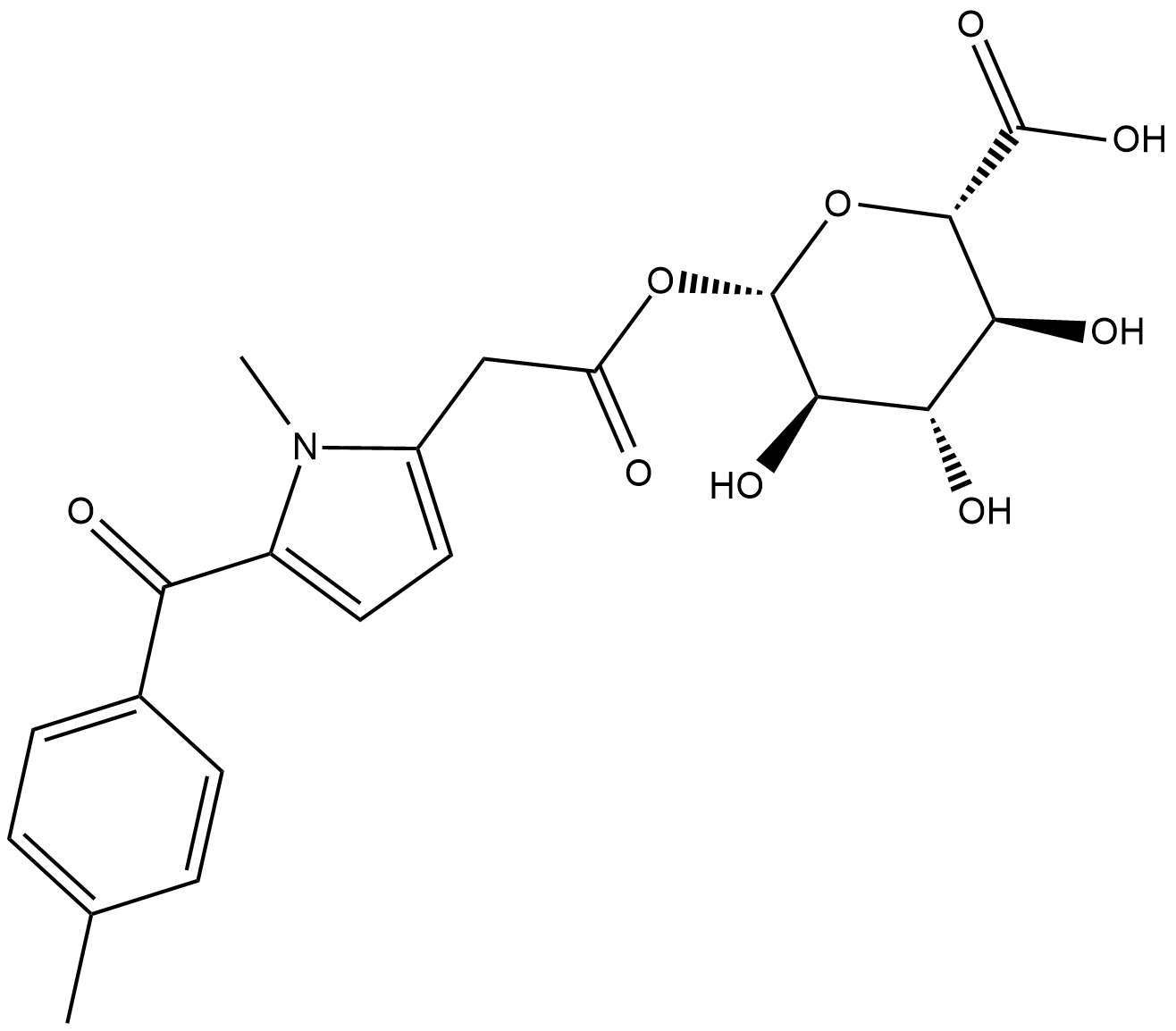 Tolmetin β-D-Glucuronide Chemical Structure