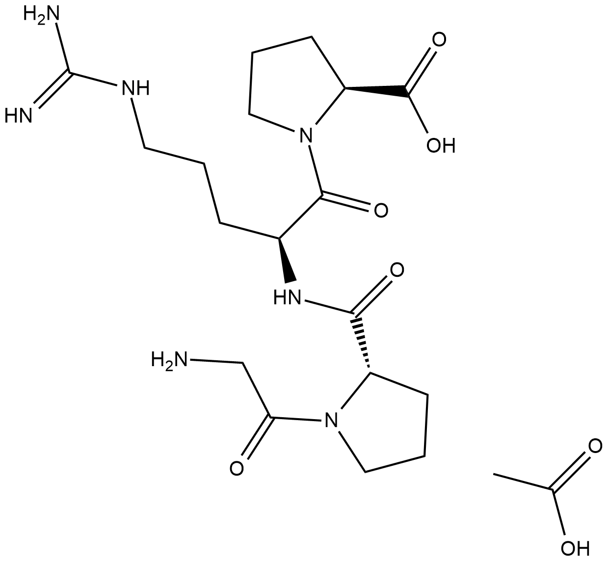 H-Gly-Pro-Arg-Pro-OH (acetate) Chemical Structure