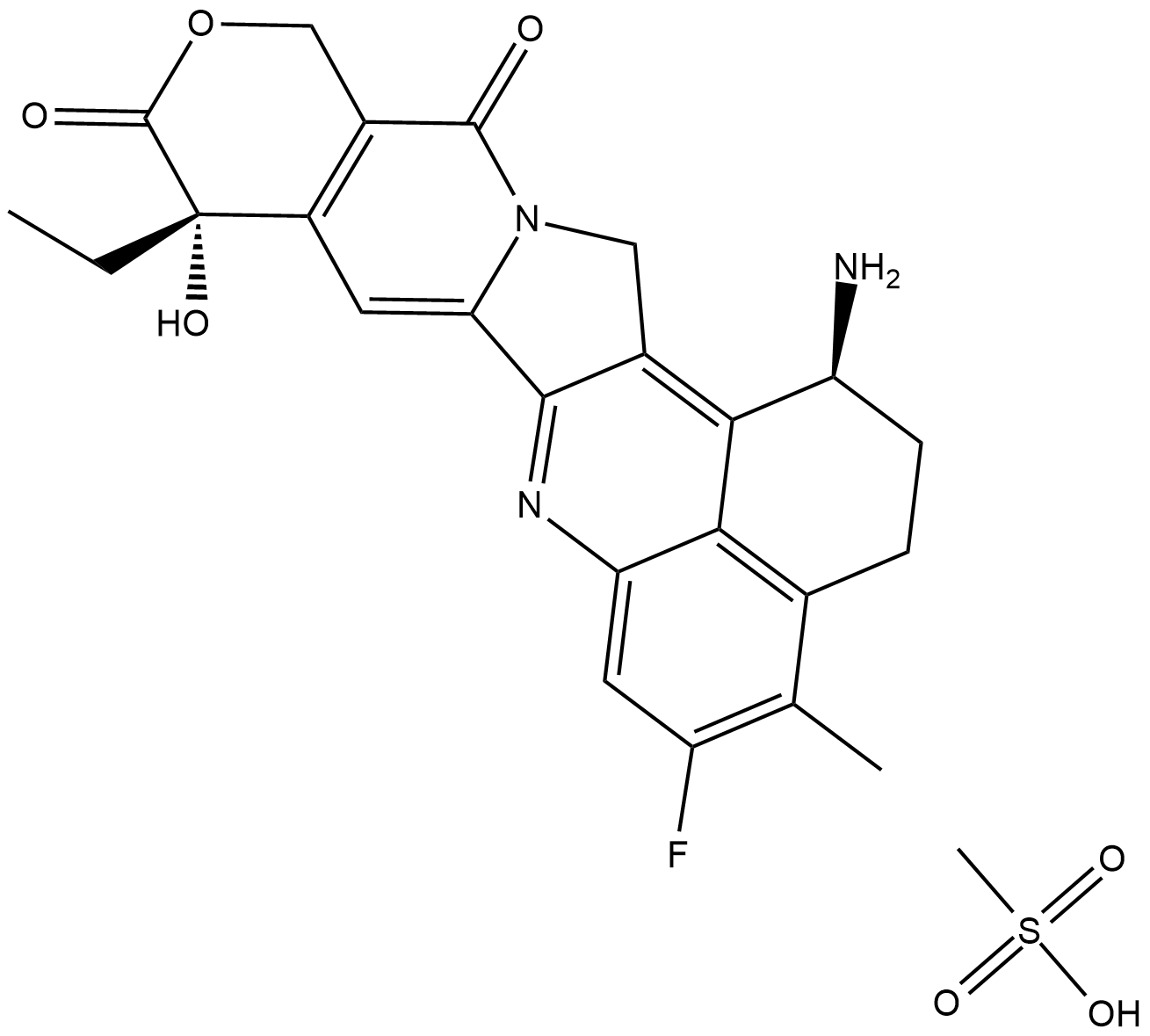 Exatecan Mesylate Chemical Structure