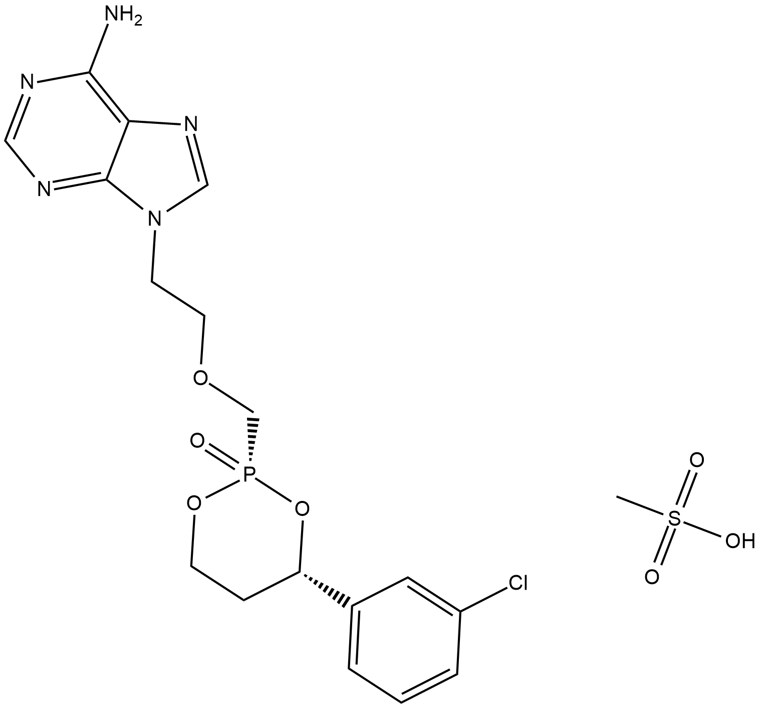 Pradefovir mesylate Chemical Structure
