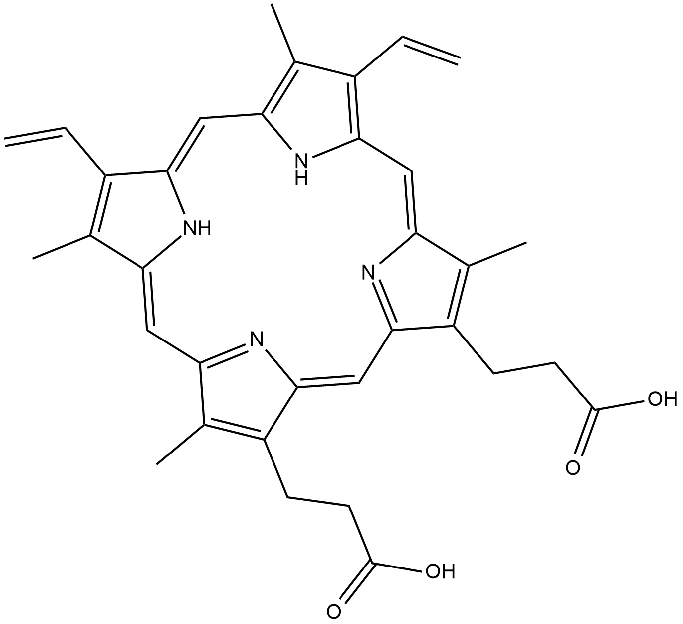 Protoporphyrin IX  Chemical Structure