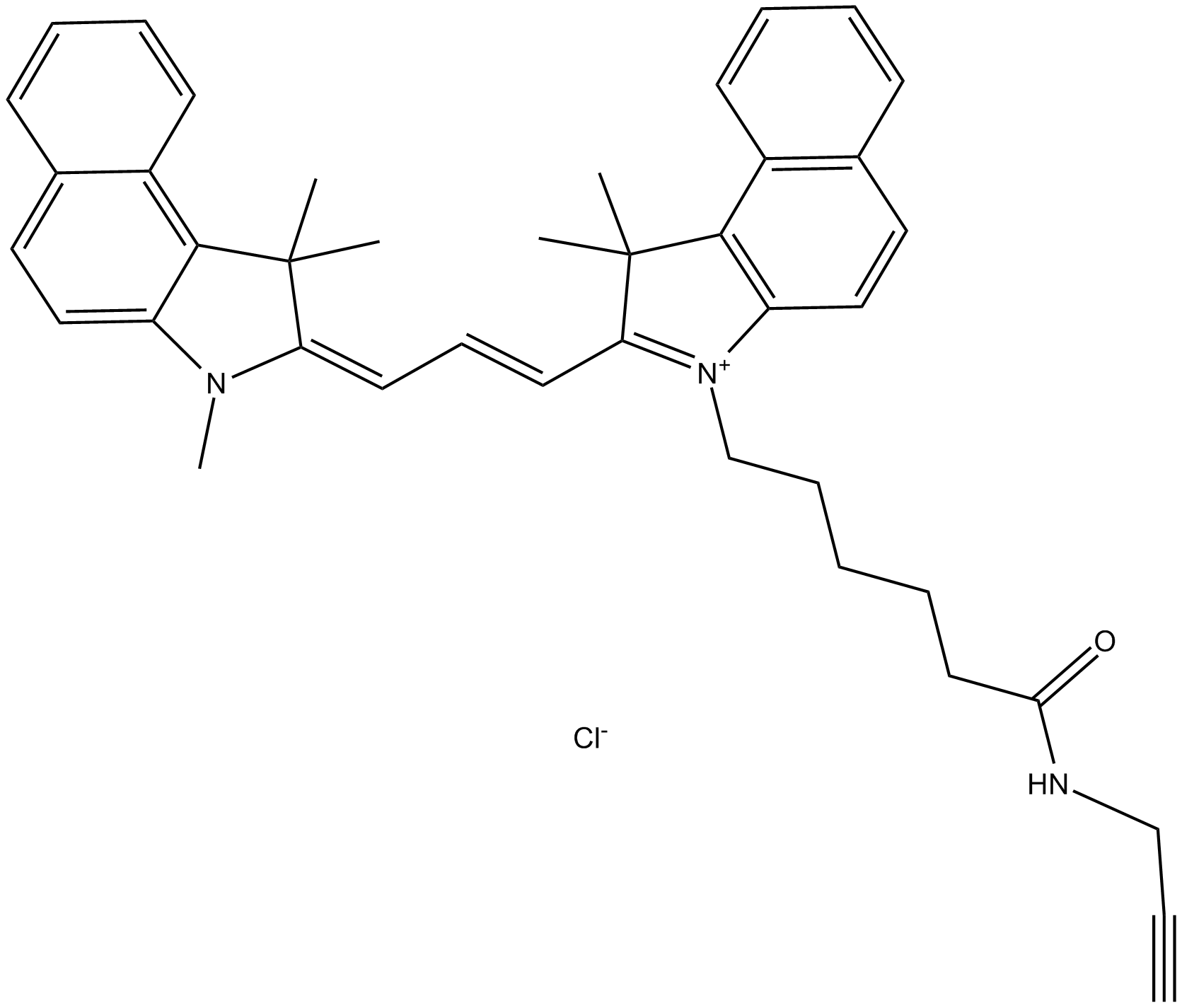 Cy3.5 alkyne (non-sulfonated) Chemical Structure