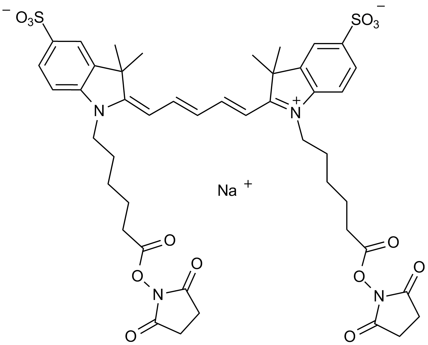 Cy5 Bis NHS ester Chemical Structure