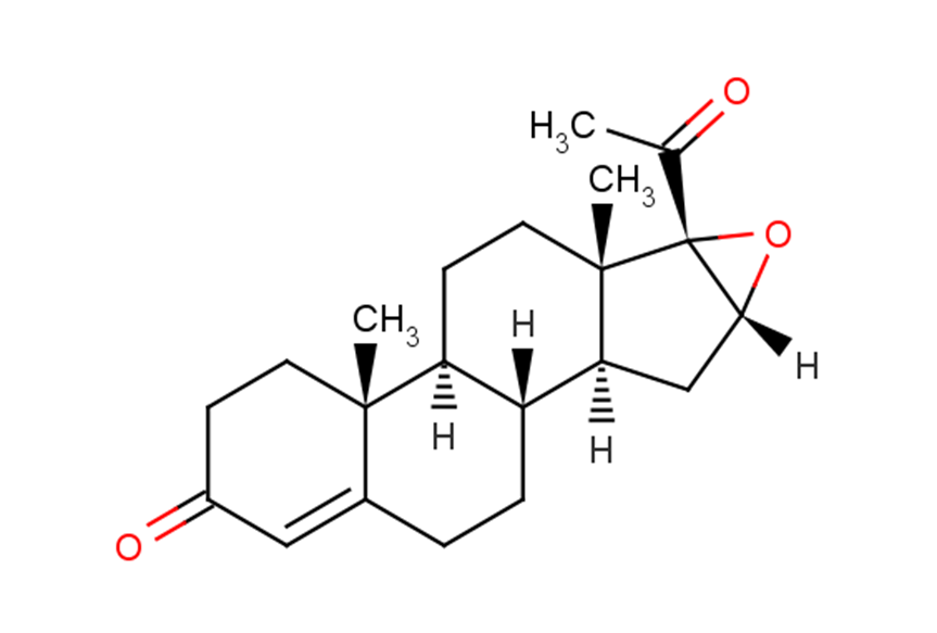 16a,17a-Epoxy-4-Pregnen-3,20-Dione Chemical Structure