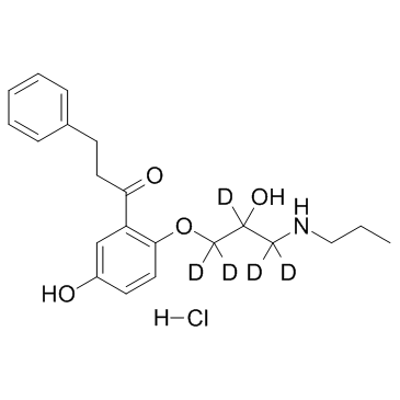 5-Hydroxy Propafenone D5 Hydrochloride (GPV-129 D5 Hydrochloride) Chemical Structure