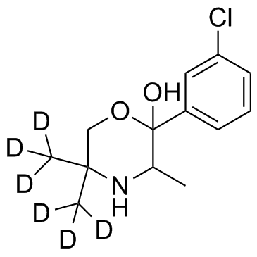Bupropion morpholinol D6 (Hydroxy Bupropion D6) Chemical Structure