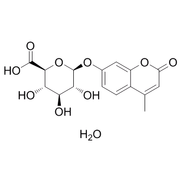 4-Methylumbelliferyl-β-D-glucuronide hydrate (MUG) Chemical Structure