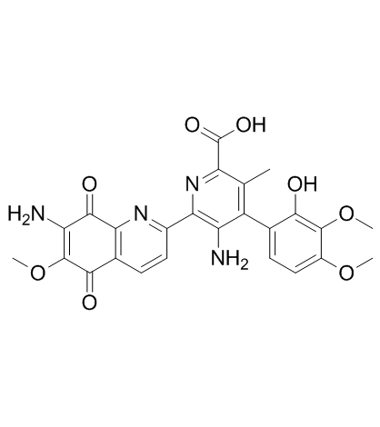 Streptonigrin (Bruneomycin) Chemical Structure