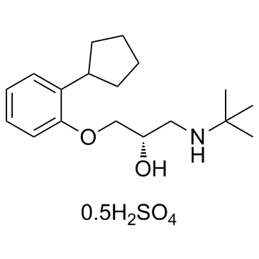 Penbutolol sulfate ((-)-Terbuclomine) Chemical Structure