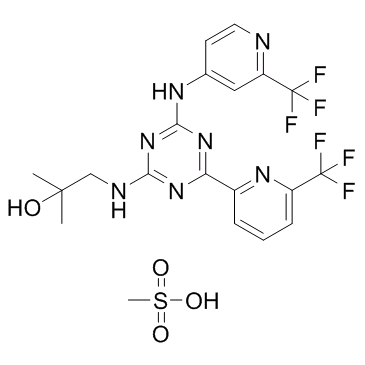 Enasidenib mesylate (AG-221 mesylate) Chemical Structure