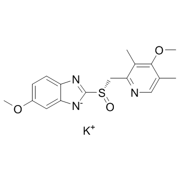 Esomeprazole potassium salt ((S)-Omeprazole potassium) Chemical Structure