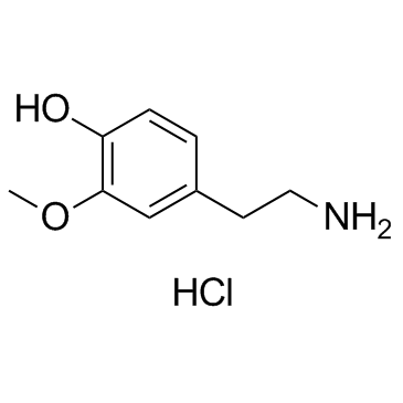 3-Methoxytyramine hydrochloride (3-O-methyl Dopamine hydrochloride) Chemical Structure
