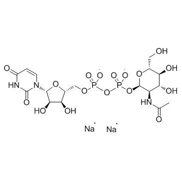 UDP-GlcNAc Disodium Salt Chemical Structure