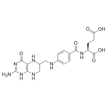 Tetrahydrofolic acid (L-5,6,7,8-Tetrahydrofolic acid) Chemical Structure