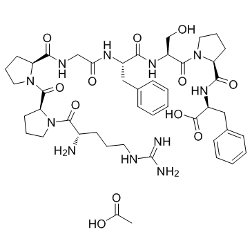 [Des-Arg9]-Bradykinin acetate Chemical Structure