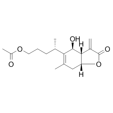 Inulicin (1-O-Acetylbritannilactone) Chemical Structure