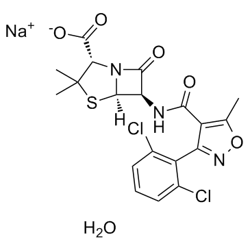 Dicloxacillin Sodium hydrate (Dicloxacillin sodium salt monohydrate) Chemical Structure