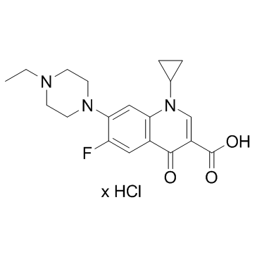 Enrofloxacin hydrochloride (BAY-Vp2674 hydrochloride) Chemical Structure