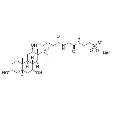 Sodium tauroglycocholate (Tauroglycocholic acid sodium salt) Chemical Structure