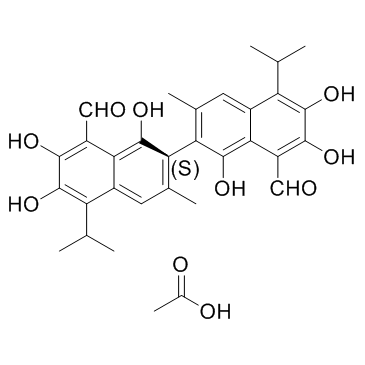 (S)-Gossypol acetic acid Chemical Structure