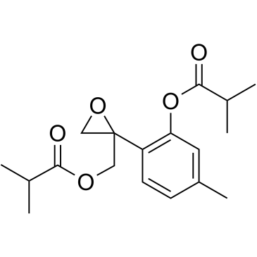 10-Isobutyryloxy-8,9-epoxythymol isobutyrate Chemical Structure
