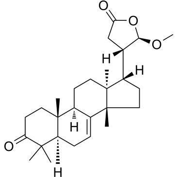 3-Oxo-21α-methoxy-24,25,26,27-tetranortirucall-7-ene-23(21)-lactone Chemical Structure