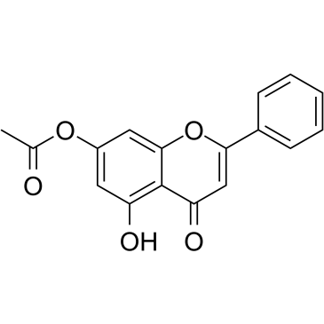 5-Hydroxy-7-acetoxyflavone Chemical Structure