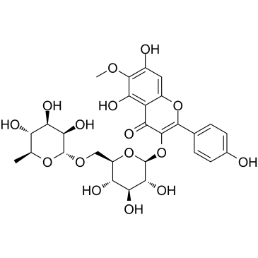 6-Methoxykaempferol 3-O-Rutinoside Chemical Structure