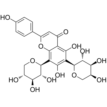 Apigenin6-C-α-L-arabinopyranosyl-8-C-β-D-xylopyranoside Chemical Structure