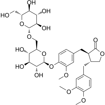 Arctigenin 4'-O-β-gentiobioside Chemical Structure