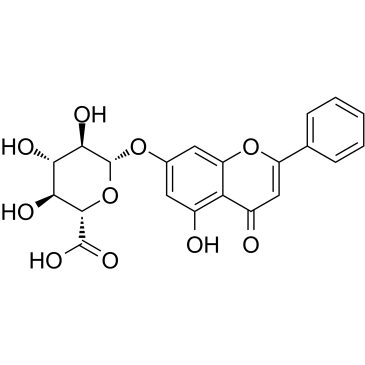Chrysin-7-O-glucuronide Chemical Structure