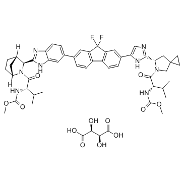 Ledipasvir D-tartrate Chemical Structure