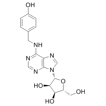 N6-(4-Hydroxybenzyl)adenosine Chemical Structure