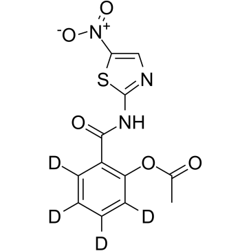 Nitazoxanide D4 Chemical Structure