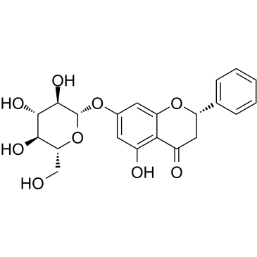 Pinocembrin 7-O-Beta-D-Glucoside Chemical Structure