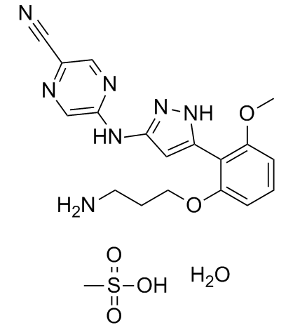 Prexasertib Mesylate Hydrate Chemical Structure