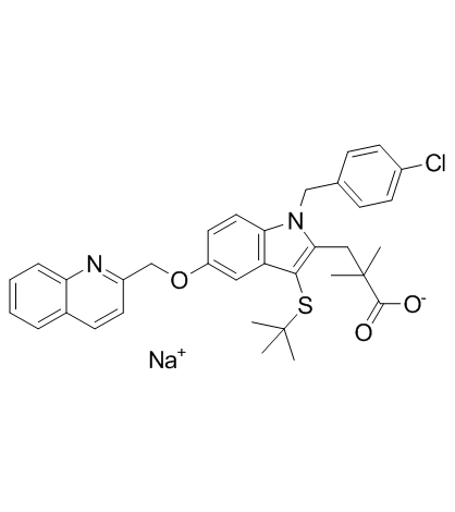 Quiflapon sodium Chemical Structure