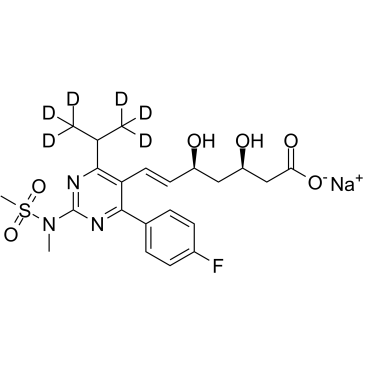 Rosuvastatin D6 Sodium Chemical Structure