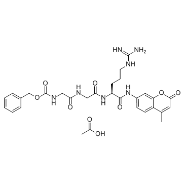 Z-Gly-Gly-Arg-AMC acetate Chemical Structure