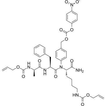 Aloc-D-Ala-Phe-Lys(Aloc)-PAB-PNP Chemical Structure