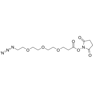 N3-PEG3-C2-NHS ester Chemical Structure