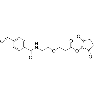 Ald-Ph-amido-PEG1-C2-NHS ester Chemical Structure