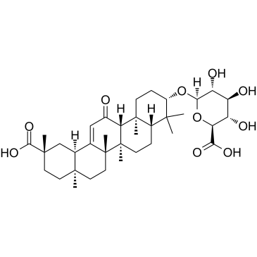 Glycyrrhetic acid 3-O-β-D-glucuronide Chemical Structure