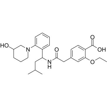 3'-Hydroxy Repaglinide Chemical Structure