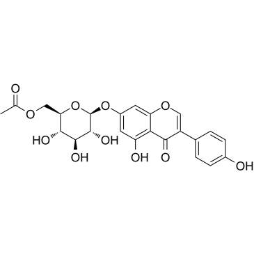 6"-O-Acetylgenistin Chemical Structure