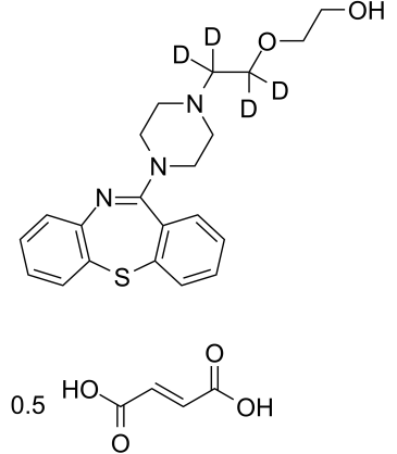 Quetiapine D4 hemifumarate Chemical Structure
